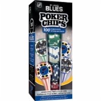 MasterPieces Casino Style 100 Piece Poker Chip Set - NHL St. Louis Blues