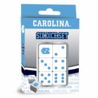 MasterPieces Officially Licensed NCAA UNC Tar Heels - 6 Piece D6 Gaming Dice Set Ages 6 and