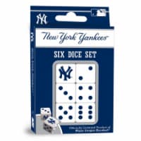 MasterPieces Officially Licensed MLB New York Yankees - 6 Piece D6 Gaming Dice Set Ages 6 and