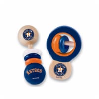 Baby Fanatic Wood Rattle 2 Pack - MLB Houston Astros Baby Toy Set