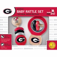 BabyFanatic Wood Rattle 2 Pack - NCAA Georgia Bulldogs - Officially Licensed Baby Toy Set