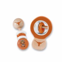 BabyFanatic Wood Rattle 2 Pack - NCAA Texas Longhorns - Officially Licensed Baby Toy Set