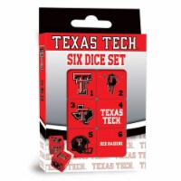 MasterPieces Game Day - NCAA Texas Tech Red Raiders - 6 Piece Team Logo White Dice Set - D6