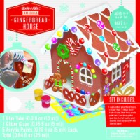 Works of Ahhh Holiday Craft Set - Gingerbread House Premium Wood Paint Kit