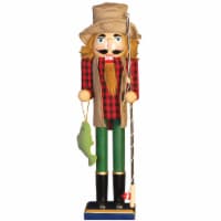 MasterPieces Holiday - Fisherman 15 Wood Nutcracker - Christmas Décor