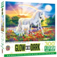 Bedtime Stories Unicorns 300 Piece Large EZ Grip Glow In The Dark Jigsaw Puzzle