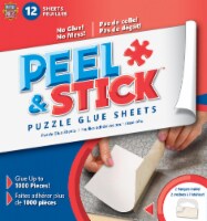 MasterPieces - Peel & Stick Jigsaw Puzzle Glue Sheets, 12 Adhesive Sheets