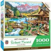 Masterpieces Art Gallery - Canoes For Rent 1000 Piece Jigsaw Puzzle Perspective: Main