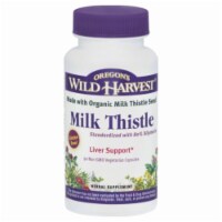 Oregon's Wild Harvest Milk Thistle Herbal Supplement Vegetarian Capsules