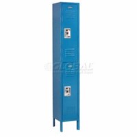 Nexel Industries ID122ASBL Assembled Double Tier & 2 Door Locker- Blue - 12 x 12 x 36 in.