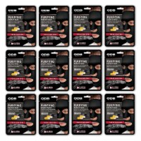 ODB for MEN Charcoal Essence Sheet Mask Purifying Vitamin Mens Skin Care (12pk) - XL Size