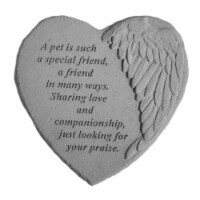 Kay Berry 08914 Winged Heart Memorial Stone - A Pet Is Such...