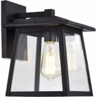 CHLOE Orly Transitional 1 Light Textured Black Outdoor Wall Sconce 12  Height