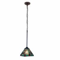CHLOE Lighting INNES Tiffany-style Dark Bronze 1 Light Mini Pendant 8 Wide