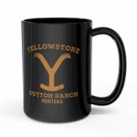 Zak! Designs Large Yellowstone Black Ceramic Mug