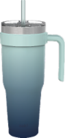 Zak! Designs Stainless Steel Double Walled Waverly Tumbler - Blue Ombre Perspective: Main