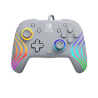 PDP Afterglow™ Wave Wired Controller: Grey for Nintendo Switch, Nintendo Switch - OLED Model Perspective: Main