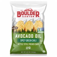 Boulder Canyon Avocado Oil Spicy Green Chili Kettle Potato Chips Perspective: Main