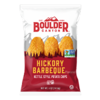 Boulder Canyon® Hickory Barbeque Kettle Chips Perspective: Main