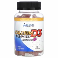 Absolute Nutrition Calcium D3 Gummies Grape - 60 Gummies