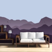 VWAQ Mountain Wall Mural Peel and Stick for Bedroom Self Adhesive - HOL38