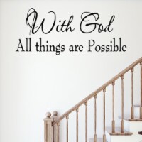 VWAQ With God All Things Are Possible Bible Wall Quotes