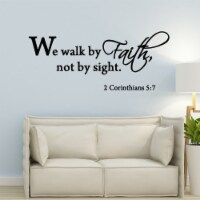 VWAQ We Walk By Faith Not By Sight 2 Corinthians 5:7 Wall Decal