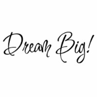 VWAQ Dream Big! Inspirational Vinyl Wall Art Quotes Decal