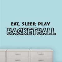 VWAQ Eat Sleep Play Basketball Sports Wall Decal