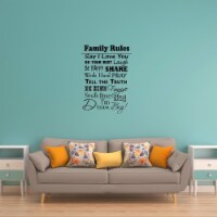 VWAQ Family Rules Wall Decal