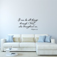 VWAQ I Can Do All Things Through Christ Bible Wall Quotes