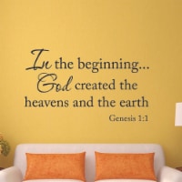 VWAQ In the Beginning God Created the Heavens Genesis 1:1 Wall Decal