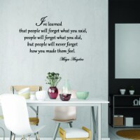 VWAQ I've Learned That People Will Forget What You've Said Maya Angelou Wall Decal