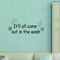 VWAQ It'll All Come Out In The Wash Laundry Room Wall Art