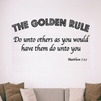 VWAQ The Golden Rule Do Unto Others Matthew 7:12 Bible Vinyl Wall Decal