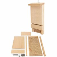 Premium Bat House DIY Kit - Mini Bat Box Shelter with Echo-Location Slot - Up to 12 Bats