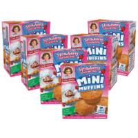 Strawberry Shortcake Rolls Mini Muffins, 6 Boxes, 30 Travel Pouches of Bite Size Muffins