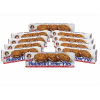 Little Debbie Oatmeal Creme Pies, 10 Boxes, 120 Soft Oatmeal Cookies with Crème
