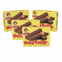 Little Debbie Nutty Buddy Bars, 4 Boxes, 48 Twin Wrapped Wafer Cookies with Peanut Butter