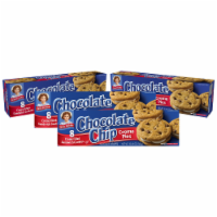 Choc Chip Creme Pies, 4 Boxes, 32 Individually Wrapped Chocolate Chip Pies with Vanilla