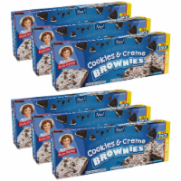 Little Debbie Cookies & Creme Brownies Big Pack, 6 Boxes, 72 Individually Wrapped Brownies