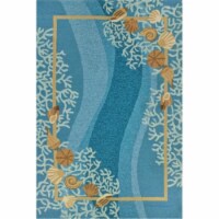 Robin Pickens PP-RP005G Shells and White Coral Outdoor Rug- 8 x 10 ft.