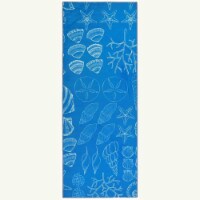 Jellybean PR-JAC003J 26 x 54 in. Shell Seekers Indoor Accent Rug, Turquoise Blue & White