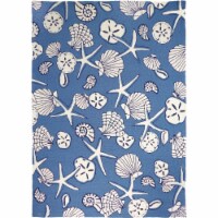 Homefires PPS-GC001C 3 x 5 ft. Serenity At Sea Indoor Outdoor Area Rug, Blue