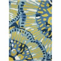 Homefires PPS-TYG001E 5 x 7 ft. Gloriosa Floral Indoor Outdoor Area Rug, Gold