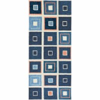 Homefires PP-PLY001J 26 x 60 in. Beach Tiles Indoor Outdoor Area Rug, Cream