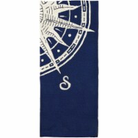 Homefires PPS-HF044J 26 x 60 in. Sailors Compass Indoor Outdoor Area Rug, Blue