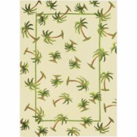 Homefires PP-JI007E 5 x 7 ft. Hanalei Palm Indoor Outdoor Area Rug, Blue