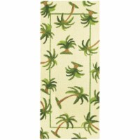 Homefires PP-JI007J 26 x 60 in. Hanalei Palm Indoor Outdoor Area Rug, Blue