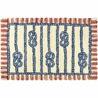Homefires PPS-SCH001B 34 x 22 x 0.5 in. Hand Hooked Sailors Knot Indoor & Outdoor Area Rug, M